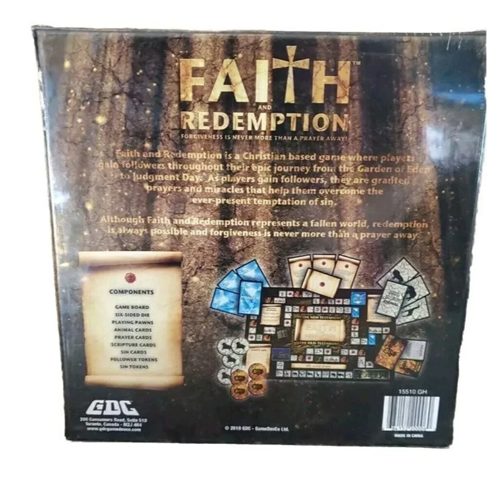 2010 Faith & Redemption Board Game Christianity Faith Forgiveness Prayer New